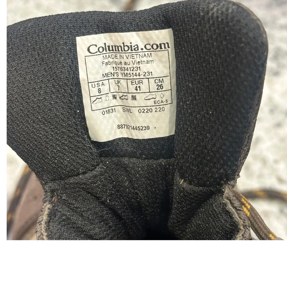 Columbia Redmond Mid‎ Waterproof Hiking Boots Mens 8 Cordovan YM5144-231
